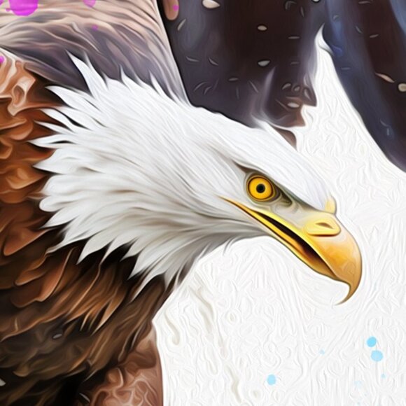 16x20 Bald Eagle Over‎ Ocean Watercolor Oil Painting Art Poster - Picture 4 of 6